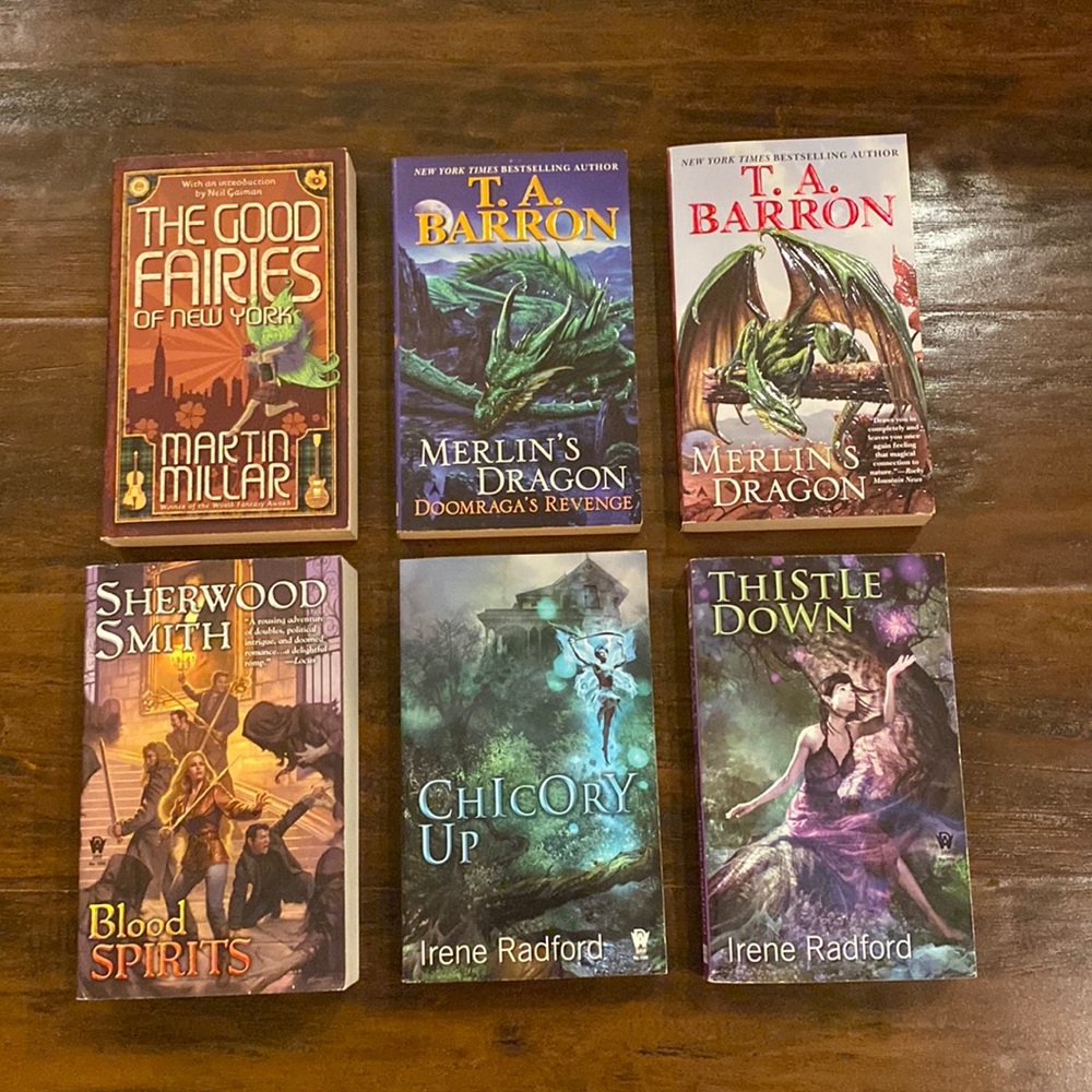 6 Books: Fantasy Adventure Themed Fiction Paperback Novels